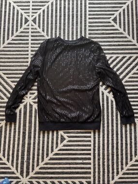 Silver Sequin Fabric Top